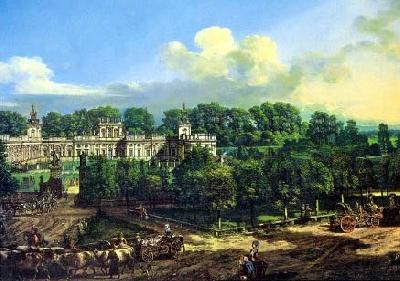 Bernardo Bellotto Wilanow Palace seen from the entrance. Norge oil painting art